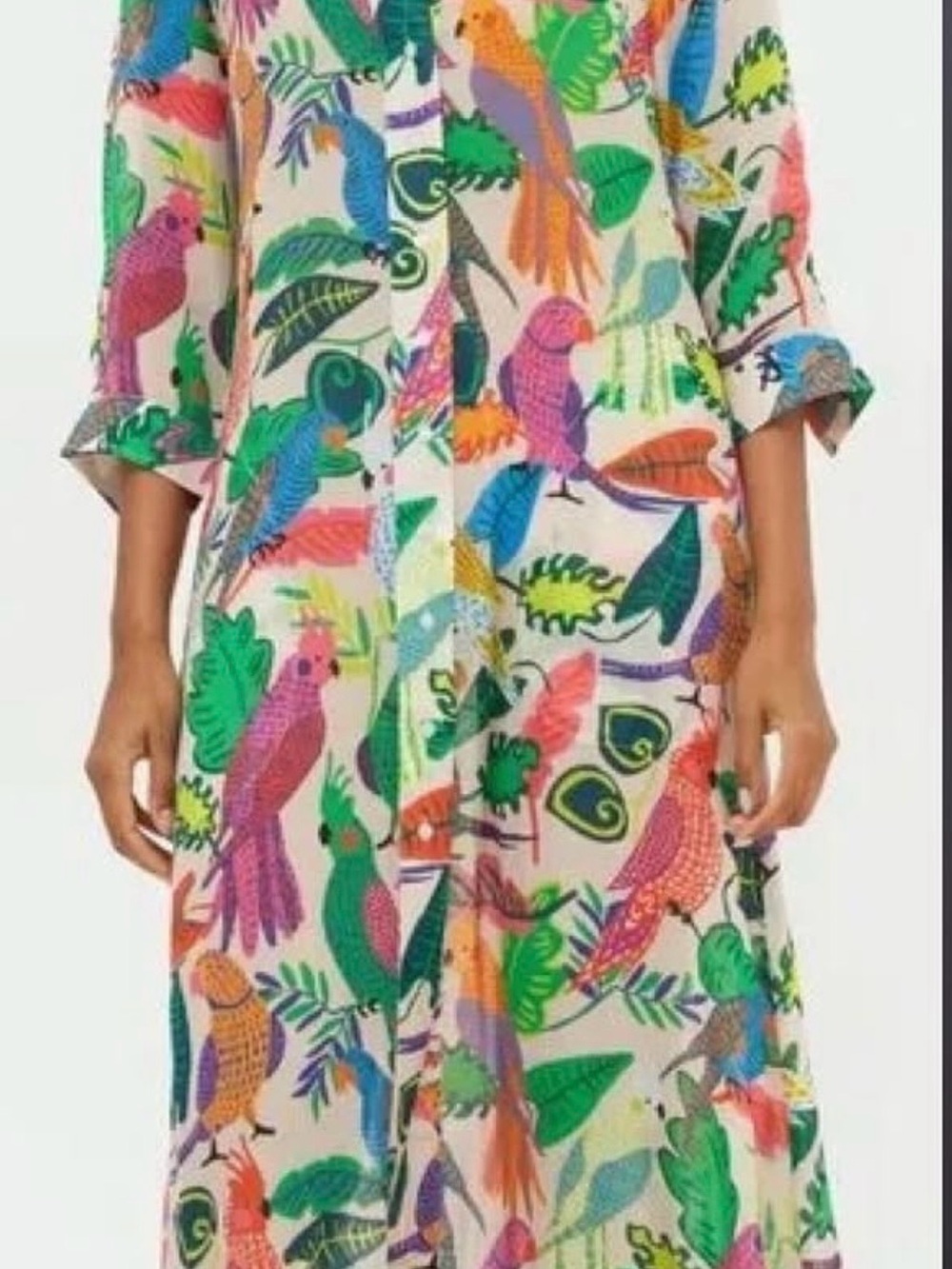 Oliphant Multicolor tropical midi Dress XS